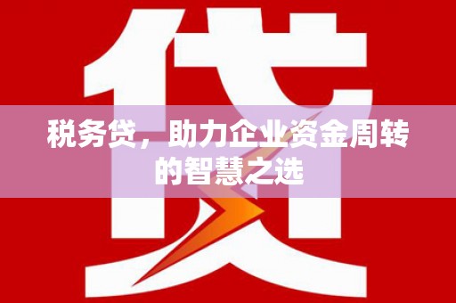 筠连税务贷，助力企业资金周转的智慧之选