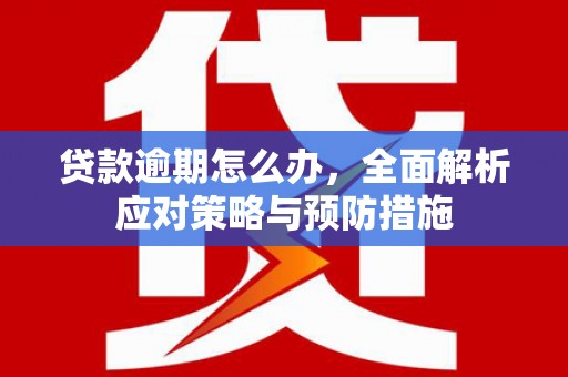 筠连贷款逾期怎么办，全面解析应对策略与预防措施