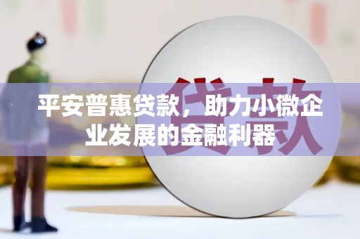 筠连平安普惠贷款，助力小微企业发展的金融利器