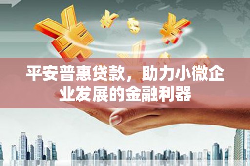 筠连平安普惠贷款，助力小微企业发展的金融利器